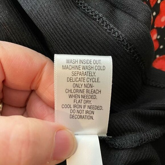 Disney Colleen Atwood Alice Red Heart Looking Glass Dress Size L - Picture 8 of 11